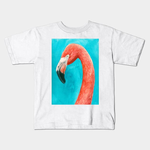 Flamingo Kids T-Shirt by katerinamk